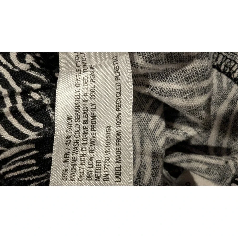 2 Pairs Target Linen‎ Blend Sz M Shorts Sun Print & Wave Print Elastic Waist